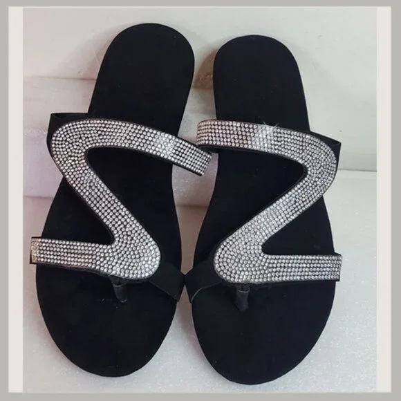 Bebe Silver & Black Dress with Sandals - Picture 2 of 4